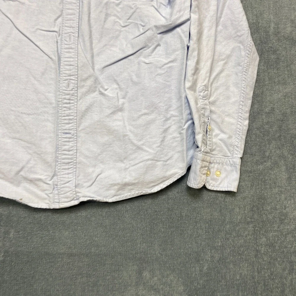 Banana Republic Shirt Mens Medium Blue Cotton Stretch Camden Fit Button Down